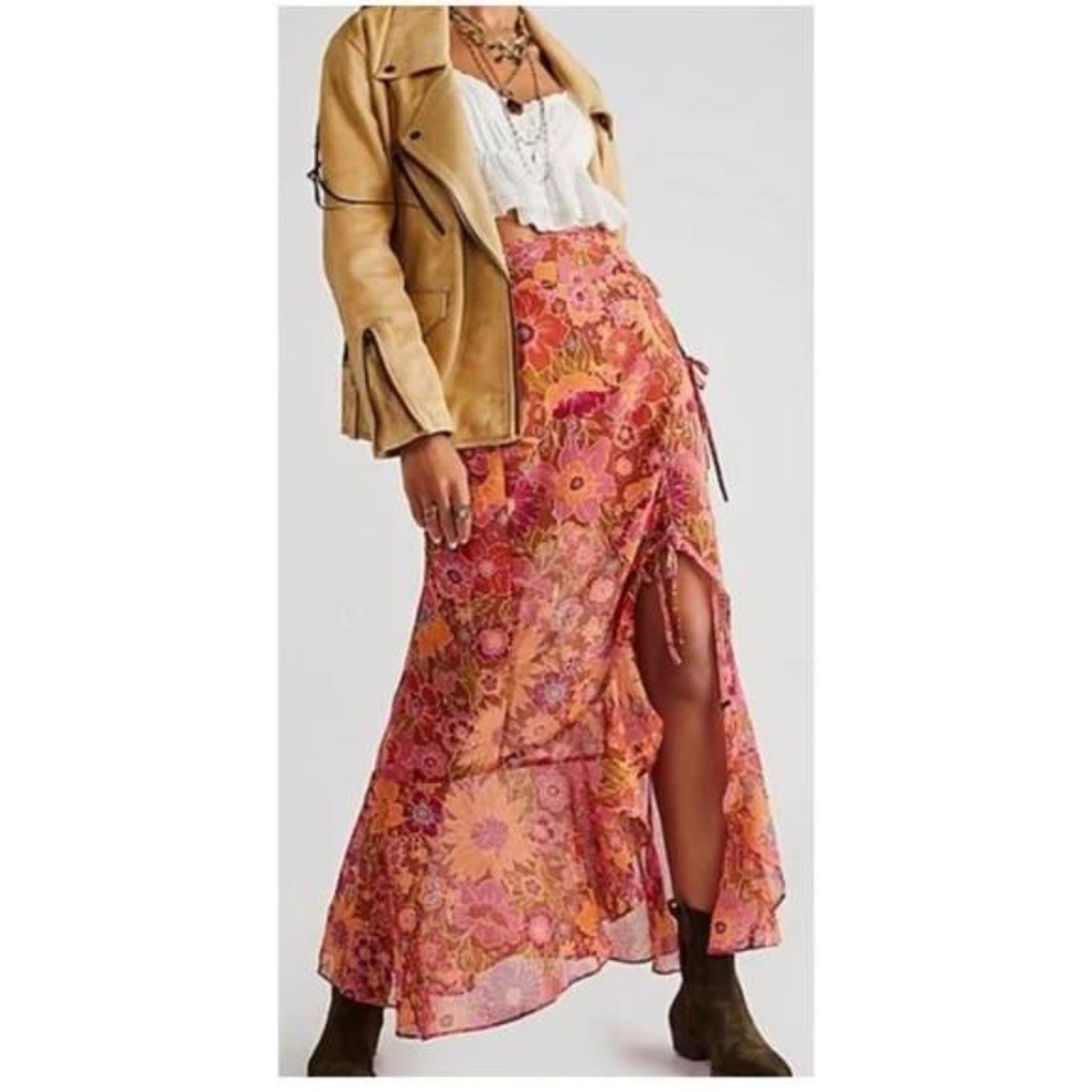 Free People Femme Edge Maxi Skirt NWT